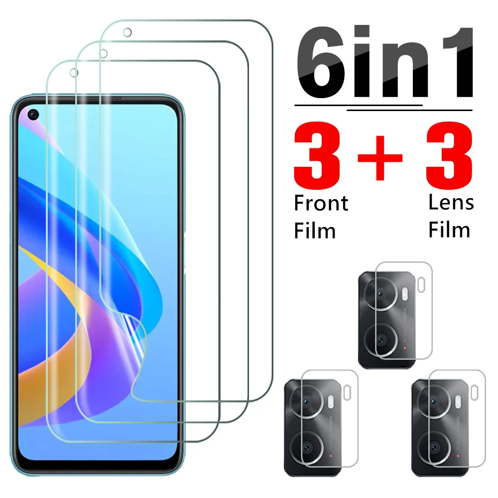 

Защитная пленка для объектива камеры 6-в-1 Для Oppo A94 4G, Гидрогелевая пленка для Oppo A76, A16, A54, A74, A94, 4G, зеркальная защита экрана, не стекло