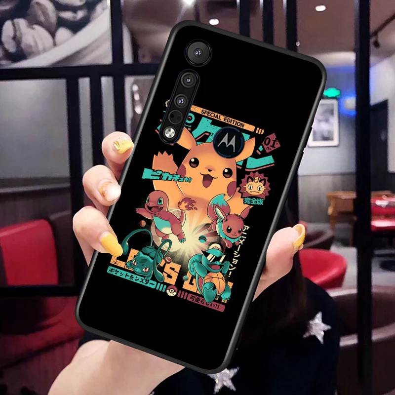 fashion cute pikachu pokemon for motorola moto g g60 g60s g50 g40 g9 g10 e7i e6s power edge 20 e20 2021 x3 s pro soft phone case free global shipping