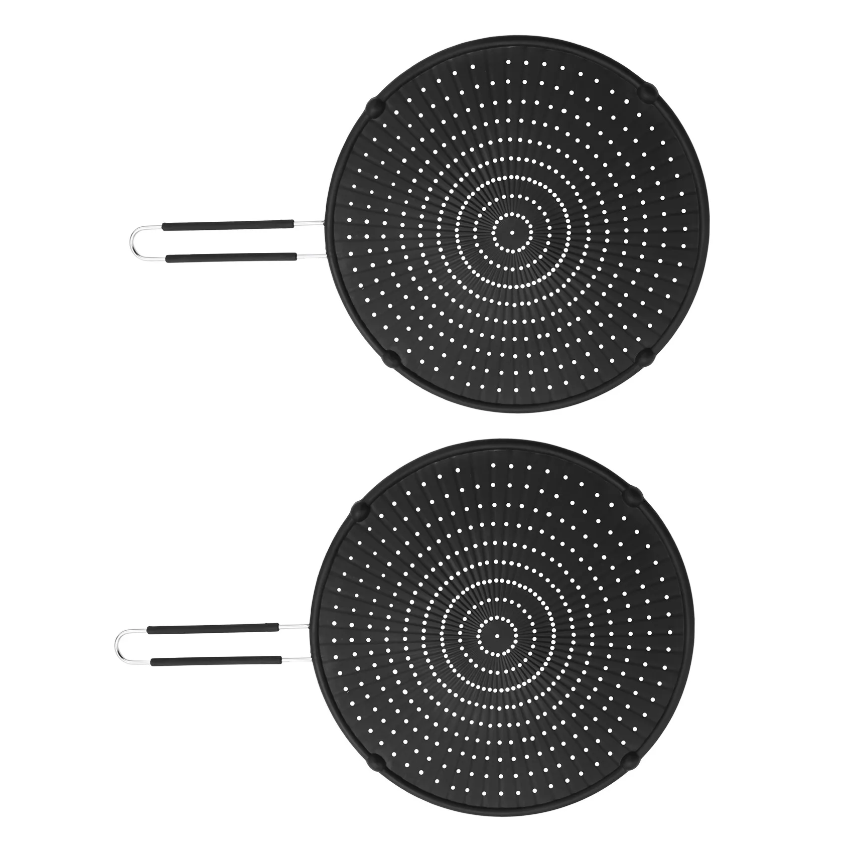 

2X 32cm Silicone Splatter Screen Guard Nonstick Oil Grease Pan Lid for Frying Pan Skillet Cooking Silicone