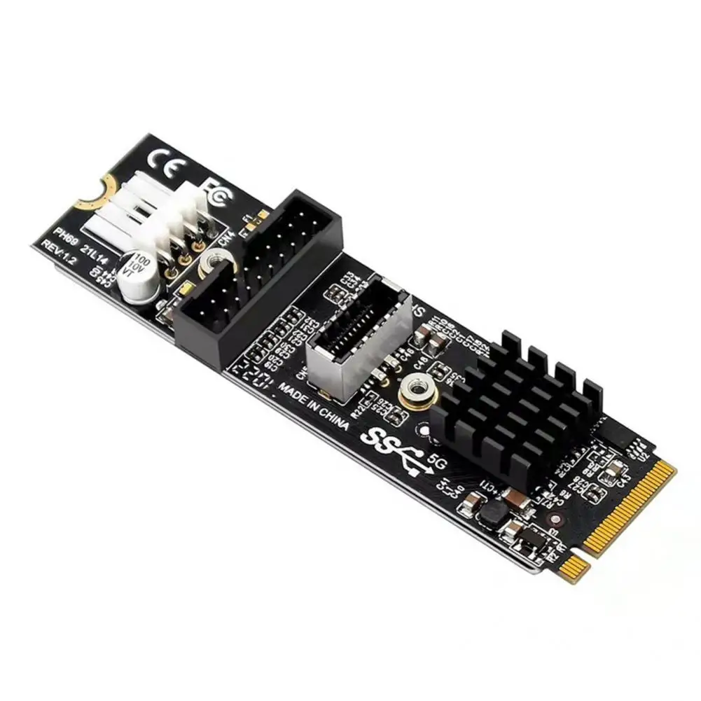 

Good Conductivity Universal M.2 M KEY PCI-E to USB3.1 TYPE-C 19/20PIN Adapter for Mining