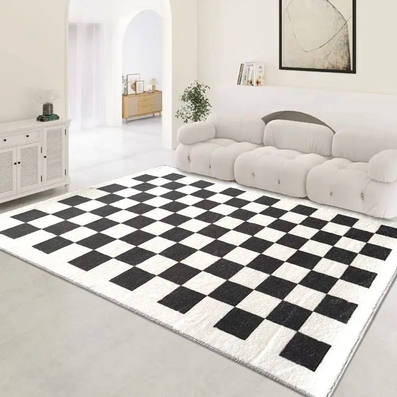 

Thickened Cashmere Like Living Room Carpet Household Nordic Bedroom Carpet Wool Carpets for Living Room Bedroom Decoration Rugs