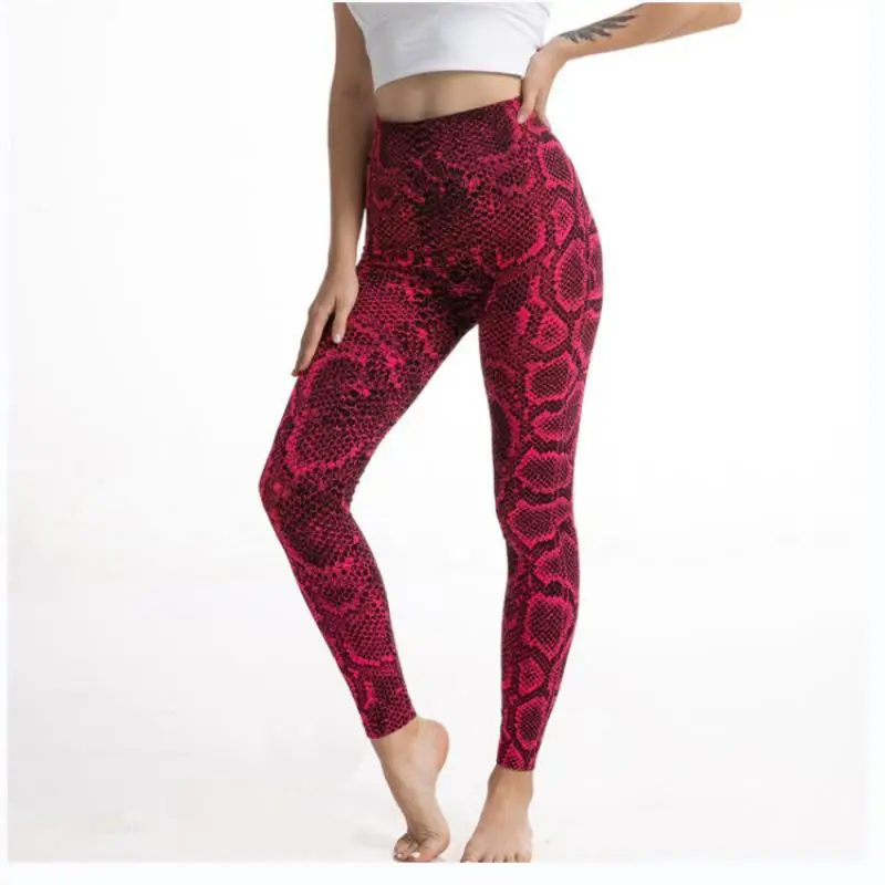 Snake Print Seamless Leggings Women Yoga Pants High Waist Gym Workout Tights Slim Leggings Sports Female Clothing Dropshipping