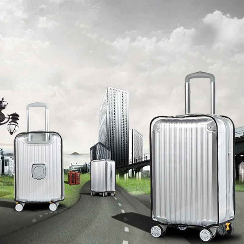 Transparent PVC Luggage Cover Waterproof Trolley Suitcase Dust Cover Dustproof Travel Accessories