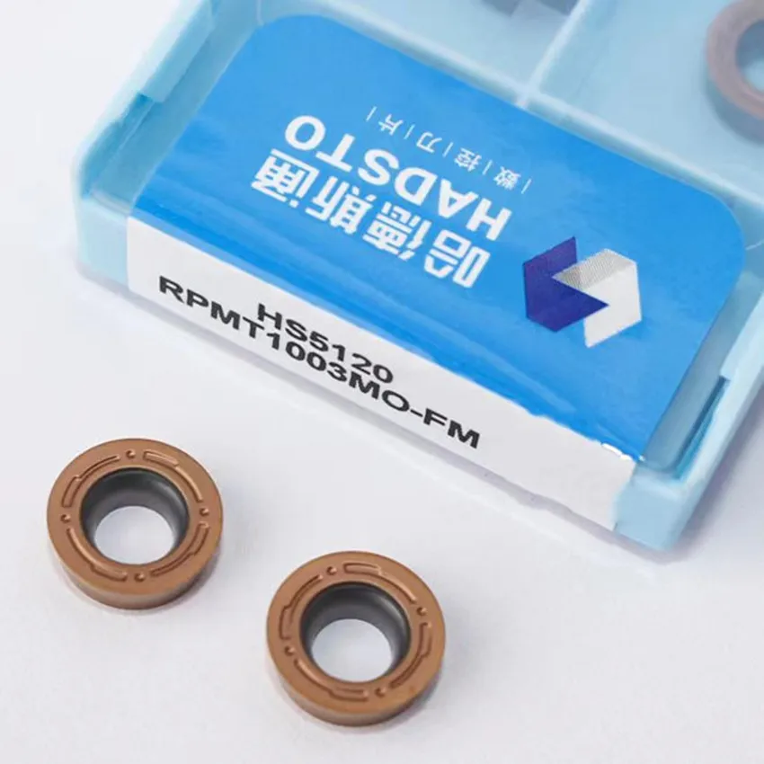 Hadsto Rpmt1003Mo-Fm Hs5120/Rpmt1003Mo-Fm Hs5130 R5 Rpmt1003Mo-Fm Hs5130 Hs5120 Inserti In Metallo Duro Cnc 10 Pz/Scatola