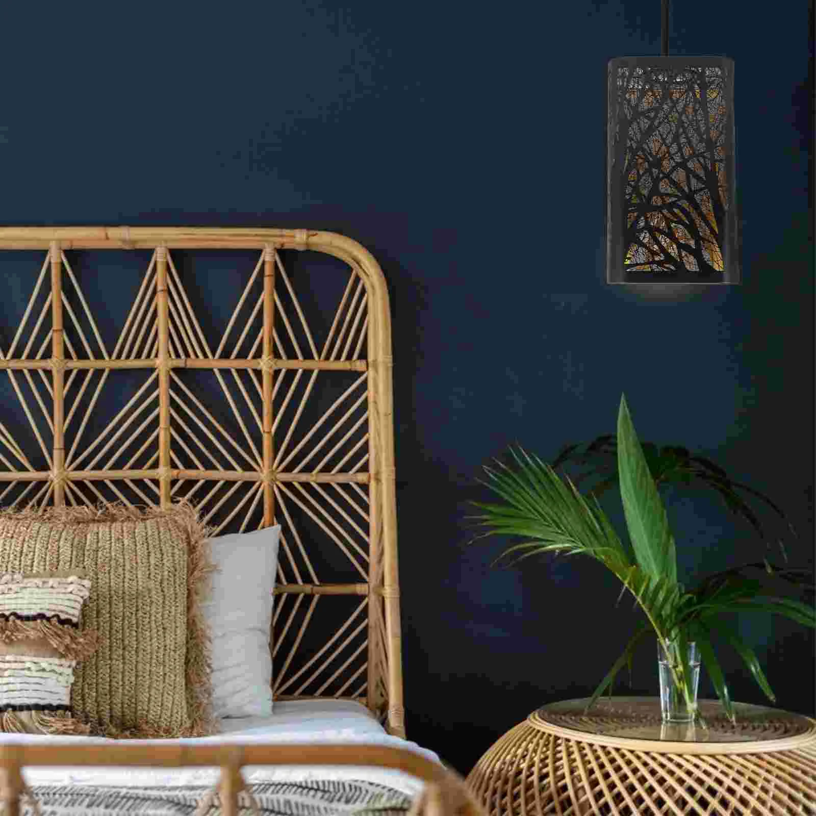 

Lamp Shade Shades Light Lampshade Table Coverpendant Ceiling Hollow Small Chandelier Floor Black Metal Iron Lamps Replacement