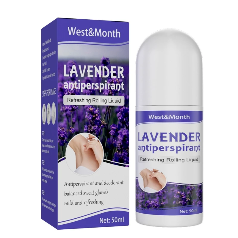 

Lavender Underarm Antiperspirant Deodorant 50ml/box Odor Remove for Women Men Outdoor Exercise Summer Hot Weather