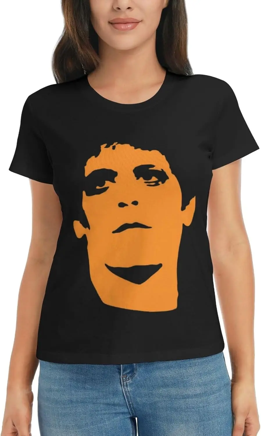 Женская футболка с коротким рукавом и круглым вырезом