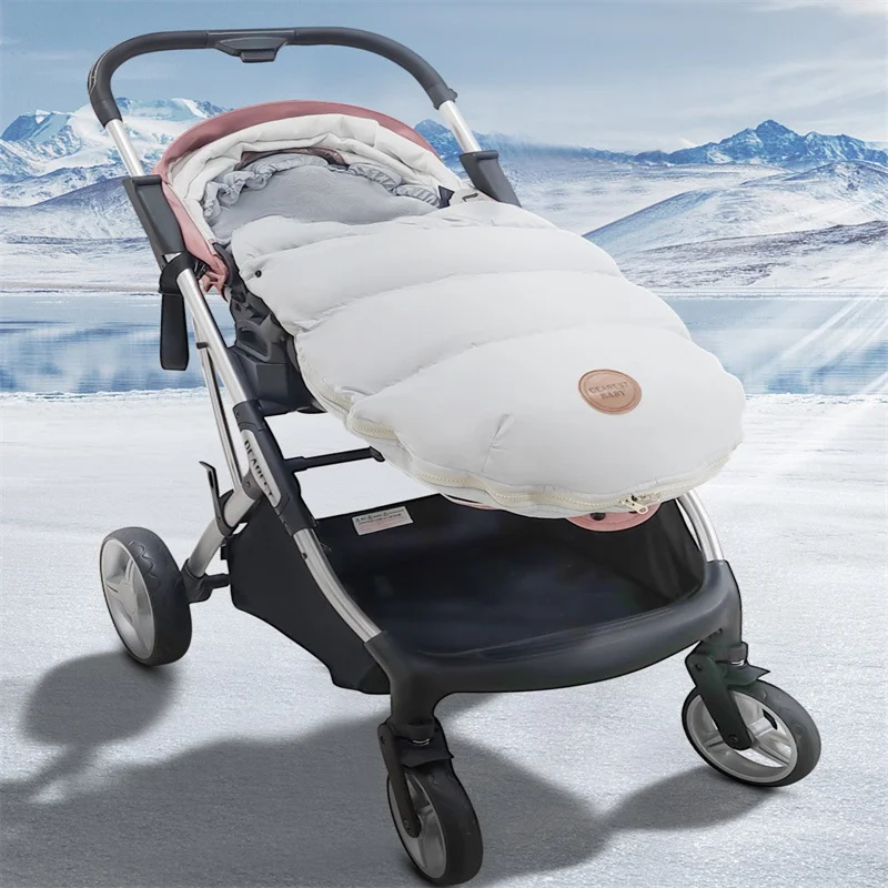 Winter Newborn Stroller Sleeping Bag Thicken Warm Envelope Windproof Waterproof Baby Bassinets Quilt Stroller Accessories