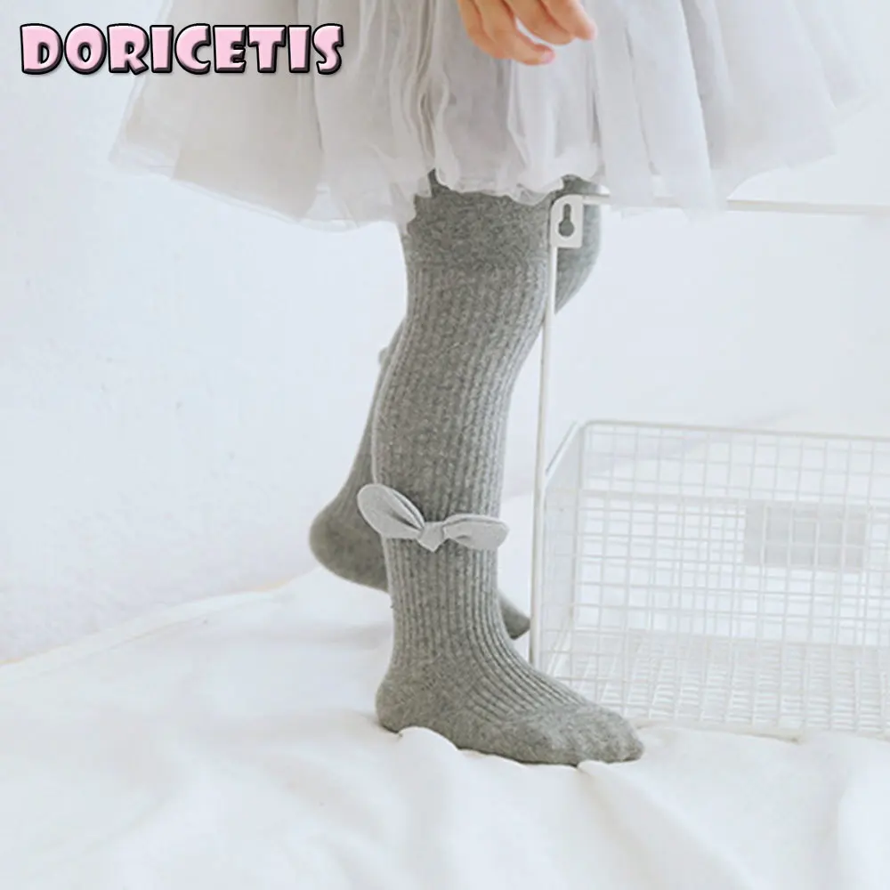 

Baby Pantyhose Soft Cotton Solid Color Cute Angel Wings Pattern Baby Girl Winter Cold Protection Keep Warm Breathable Leggings
