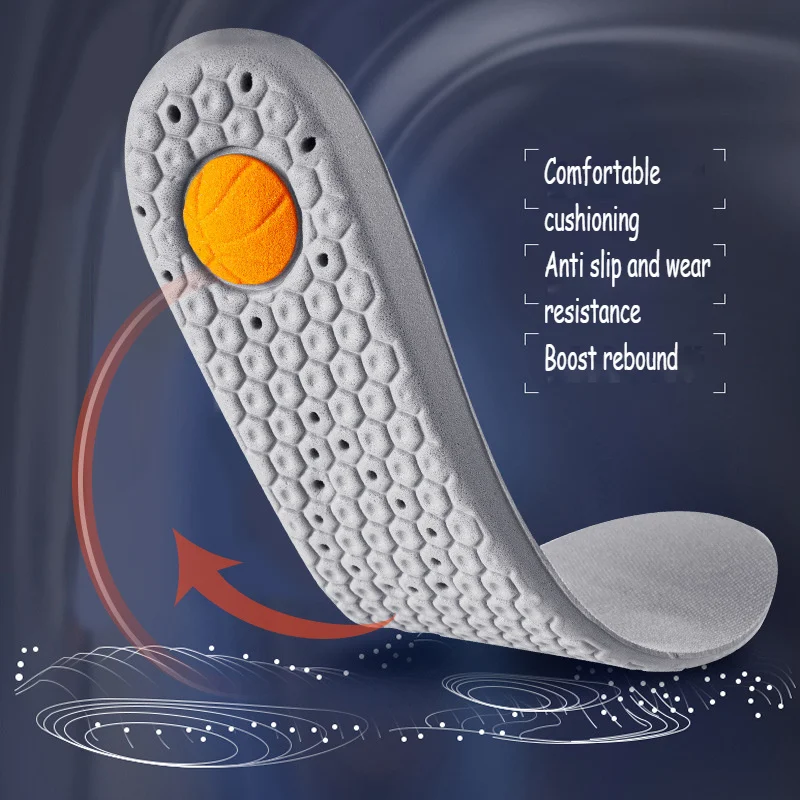Orthotic Insoles Shoese Feeling Big Nut Sports Insole Thickened Men's Women's Universal Sweat Absorption Shock Basketball Soft