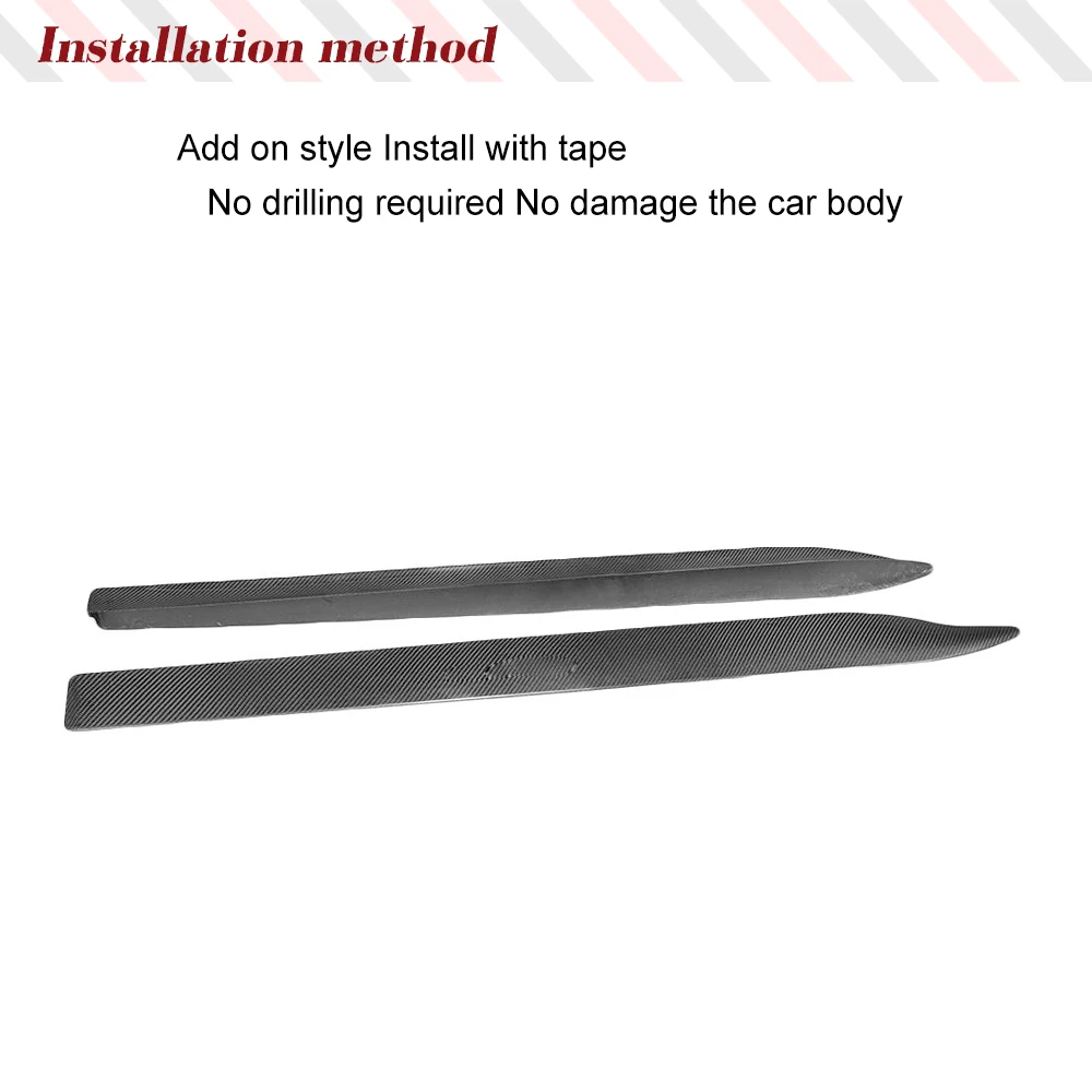 Фартуки на боковые пороги автомобиля из углеродного волокна юбки удлинители для