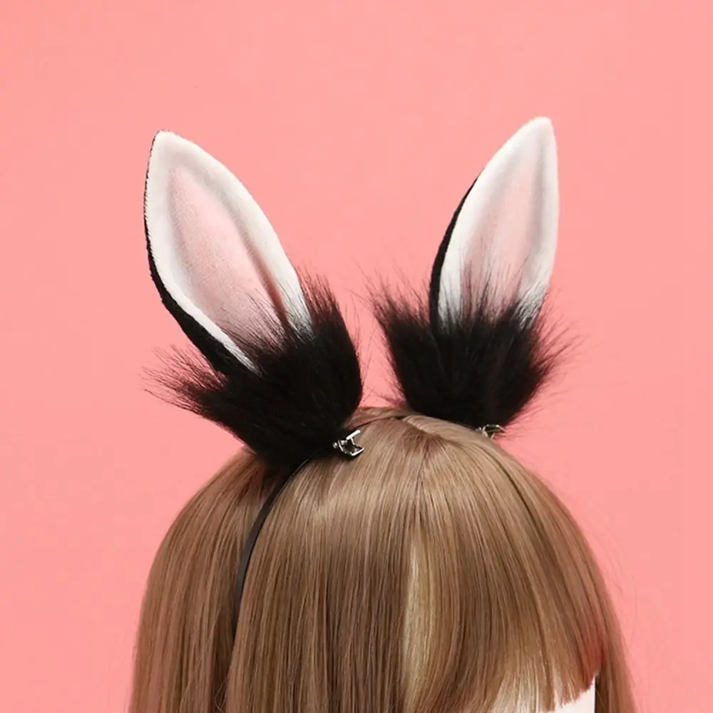 

Cute Plush Rabbit Ears Headband Hairpin Lovely Anime Cartoon Hairband Sweet Headband Lolita Hair Accessories For Women