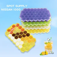 1pc ice cube maker silicones ice mould honeycomb ice cube tray silicone mold forms 37 cube food grade mold for whiskey cocktail
