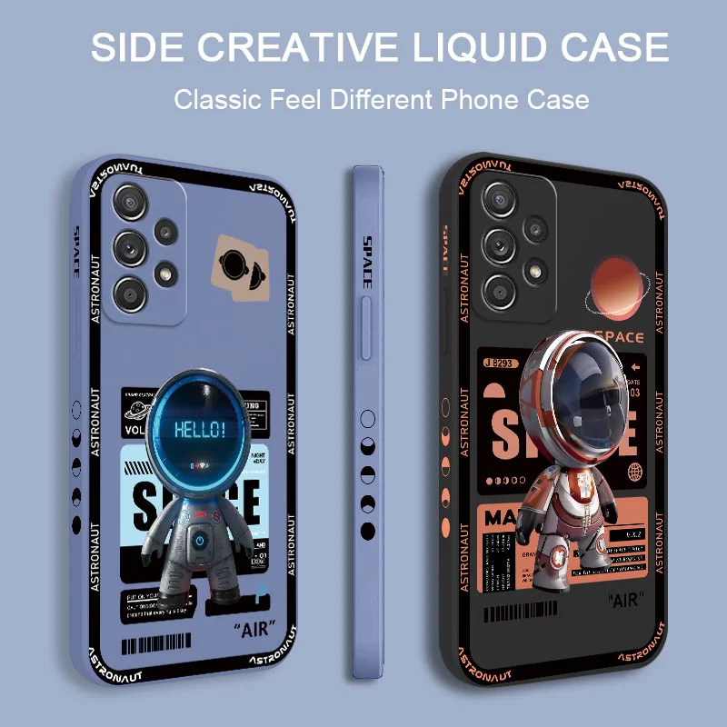 Voyage Astronaut Case For Samsung A73 A53 A33 A23 A13 A03 A03S A72 A52 A52S A32 A02S A02 A12 A71 A51 A31 A22 A21S 4G 5G Cover