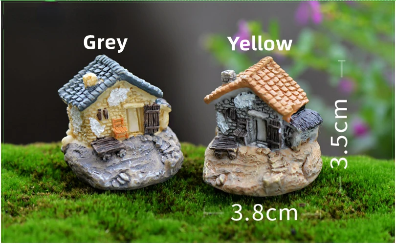 

Мини-домик, миниатюрное искусственное украшение для сада, маленькая модель дома ручной работы, садовое украшение Florarium