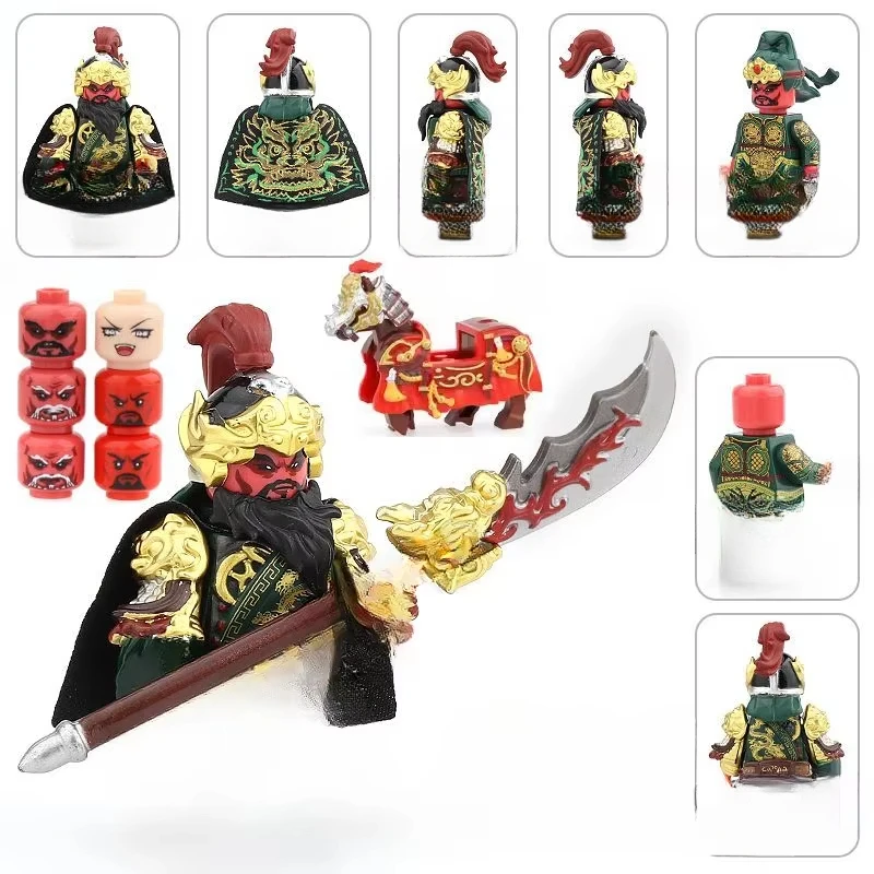 MOC три королевства персонажи строительные блоки человек модель украшения