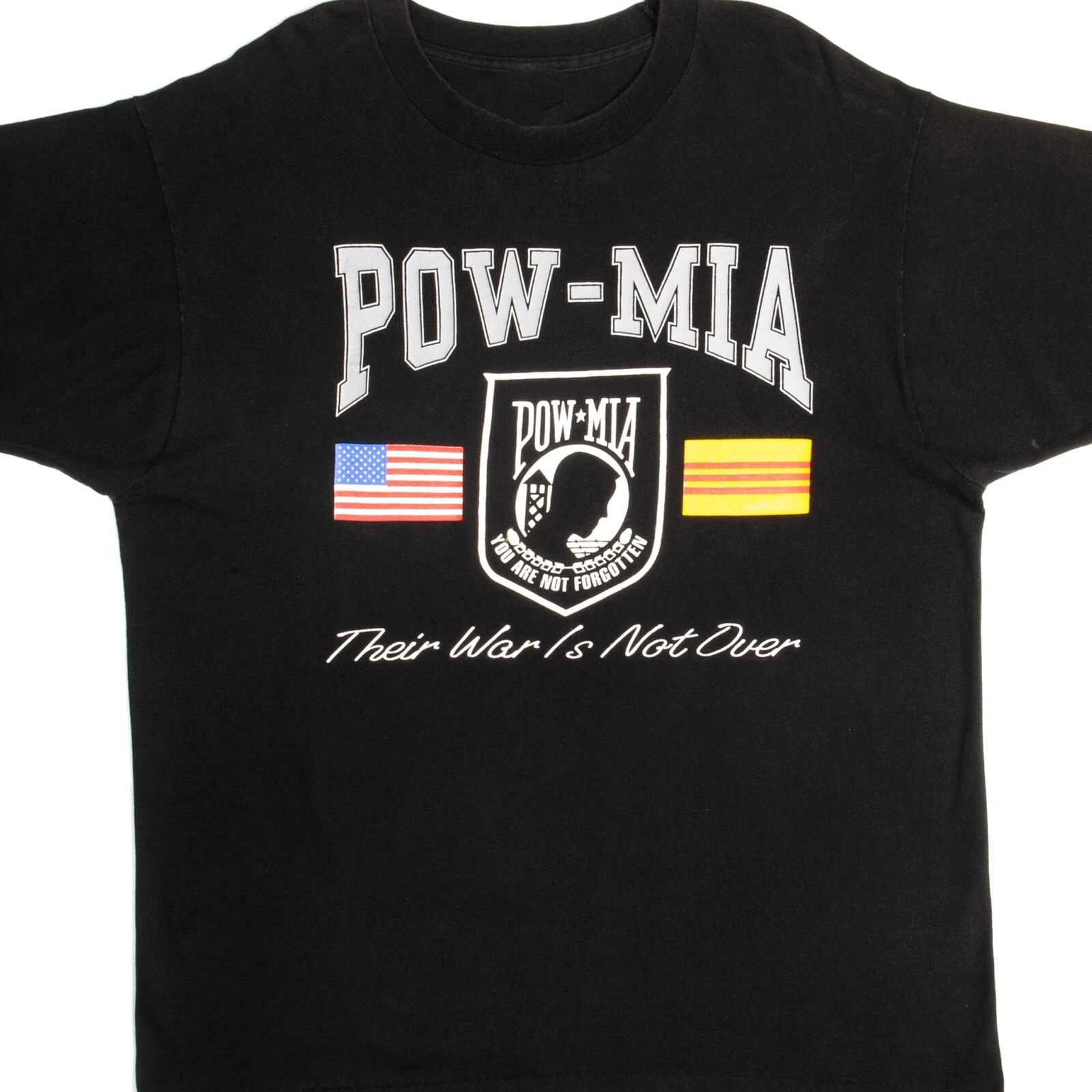 

Vintage POW-MIA You Are Not Forgotten Their War Is Not Over Tee Shirt Men's 100% Cotton Casual T-shirts Loose Top Size S-3XL