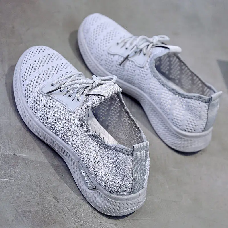

2021 Women Mesh Breathable Casual Shoes Outdoor Lightweight Sports Shoes Summer Autumn Walking Running Sneakers Tenis Footwear