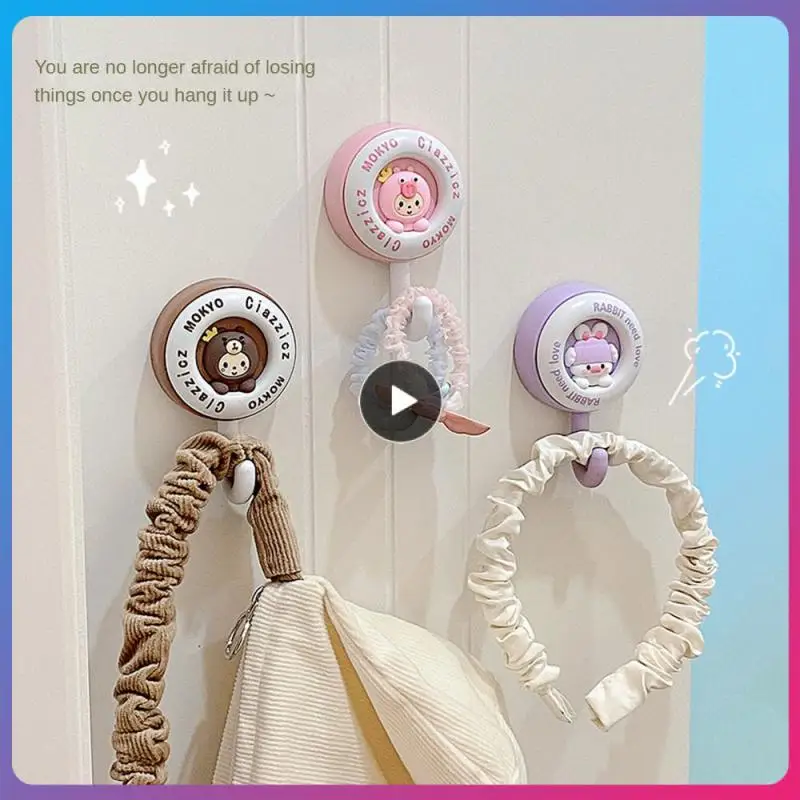 

Non-marking Adhesive Hook Pink Waterproof Sticky Hook Cute Hook Storage Tool No Punching Hook Cute Shape Hook Up Black Purple