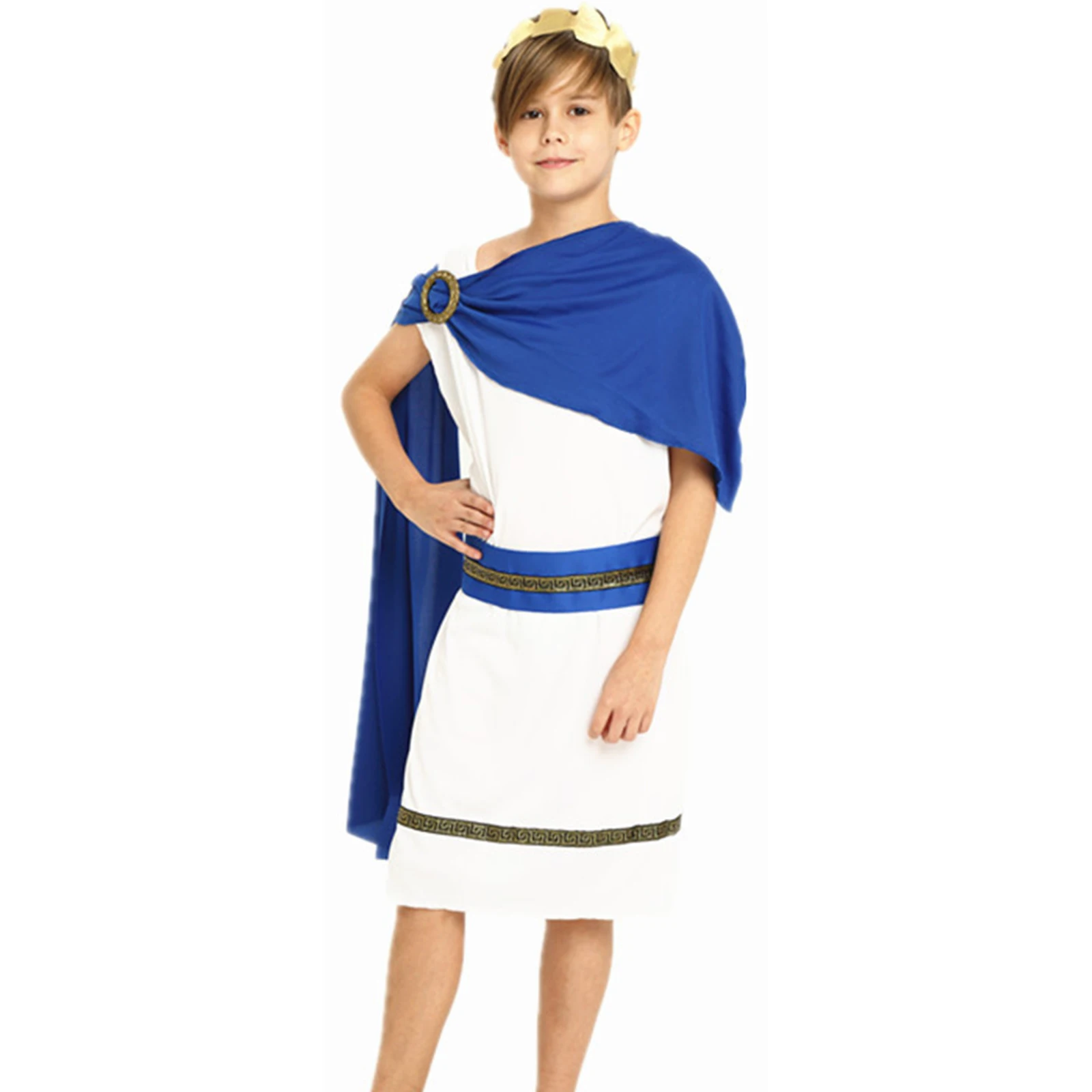 Tiaobug для девочек и мальчиков унисекс 3 шт. косплей-костюм Mythos Grecian Rome Toga с повязками