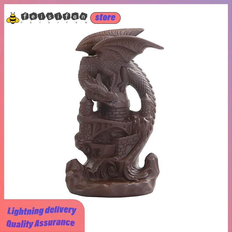 

New Creative Sandalwood Flowing Water Stove Nordic Backflow Ornament Incense Burner Ceramic Modern Design Room Decoration Art