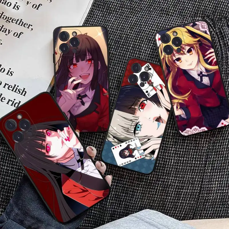 

Kakegurui Anime Phone Case For iPhone 13 Pro MAX 14 11 12 Mini X XS XR 6 7 8 Plus SE 2020 Soft TPU Cover
