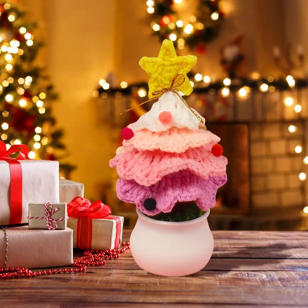 Рождественская елка ручной работы мягкое яркое украшение сделай сам проект