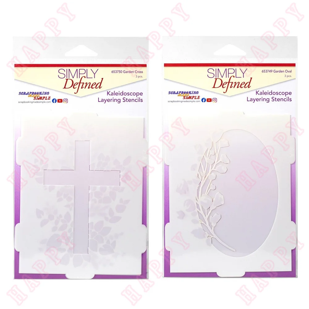 

New Arrival Plastic Stencil Garden Cross Oval For DIY Paper Card Photo Album Decoration Scrapbook Diary Craft Embossing Template