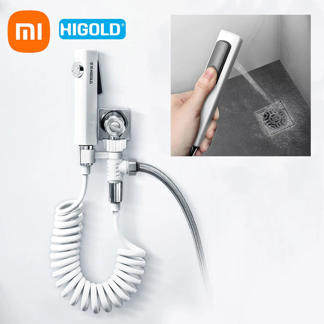 

XIAOMI higold Handheld bidet sprayer set toilet Stainless Steel Hand faucet gunforBathroom hand shower headself cleaning Sprayer