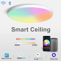 marpou smart ceiling lamp rgb ceiling light wifi app voice control with alexa yandex led light for livingroom decoration bedroom