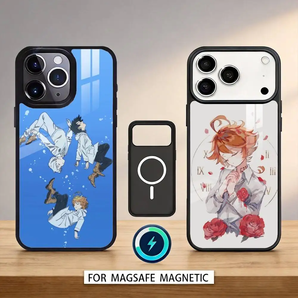 Фото Чехол для телефона The Promised Neverland для iPhone 17, 16, 15, 14, 13, 12, Pro, Max, магнитный, для беспроводной зарядки Magsafe №1