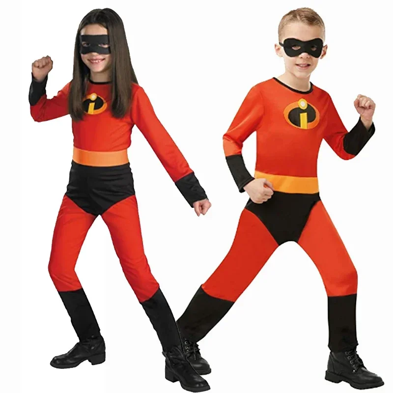Фото Невероятный 2, костюм для косплея Elastigirl, детский комбинезон супергероя Helen Parr Dames, боди на Хэллоуин, костюм зентай, комбинезон для девочек и мальчиков №1