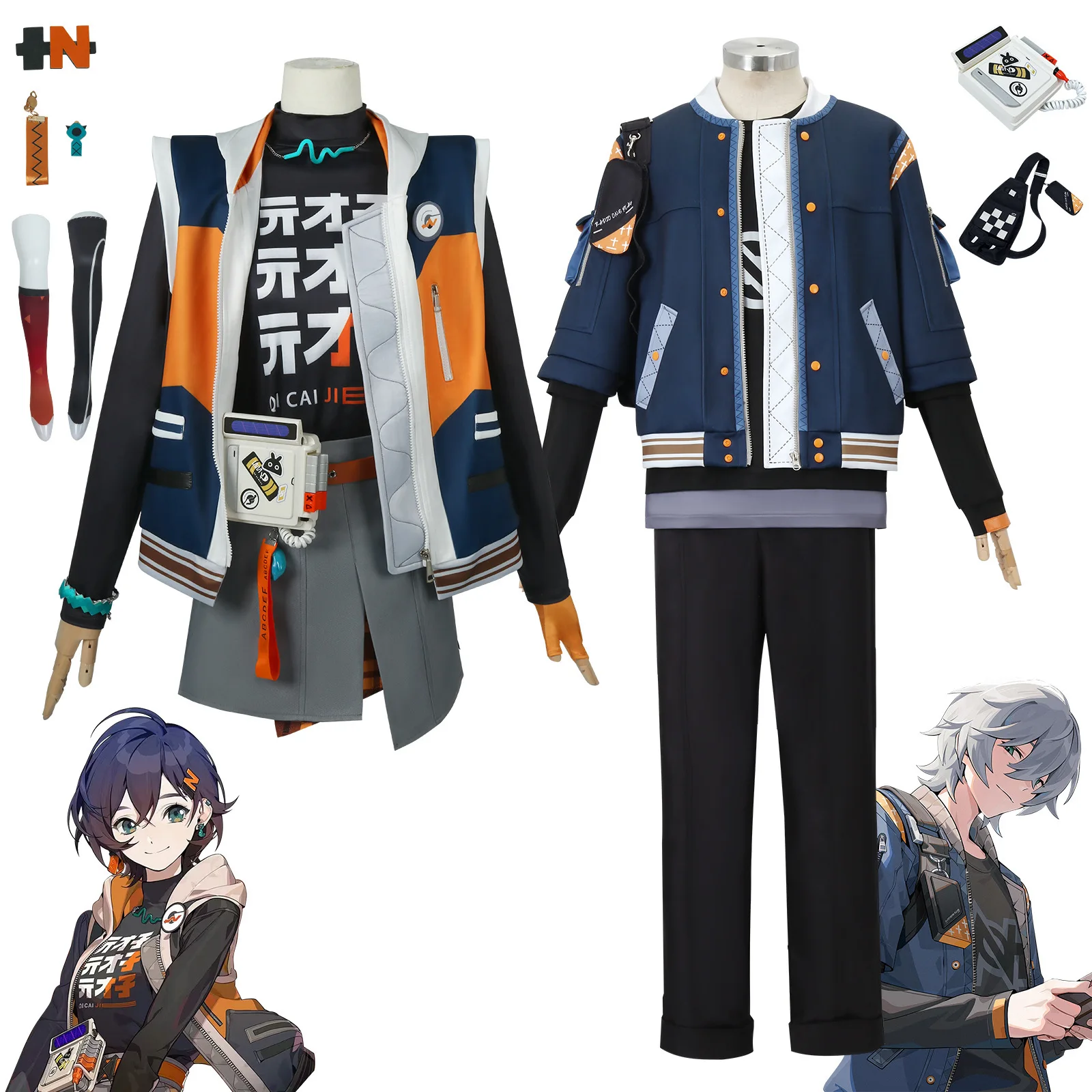 В наличии Wise Belle костюм для косплея ZZZ Zenless Zone Zero Protagonist Man Girl Player Akira Bel Белла парик