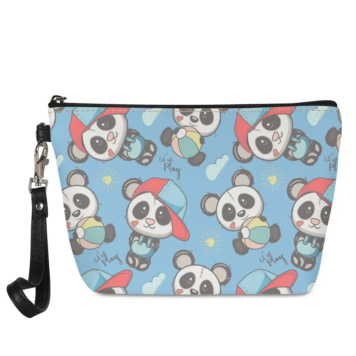 Lovely Panda Print Capacity Makeup Bag Fantasy Travel Reusable Neceser Zipper Women Girls Cosmetic Organizer