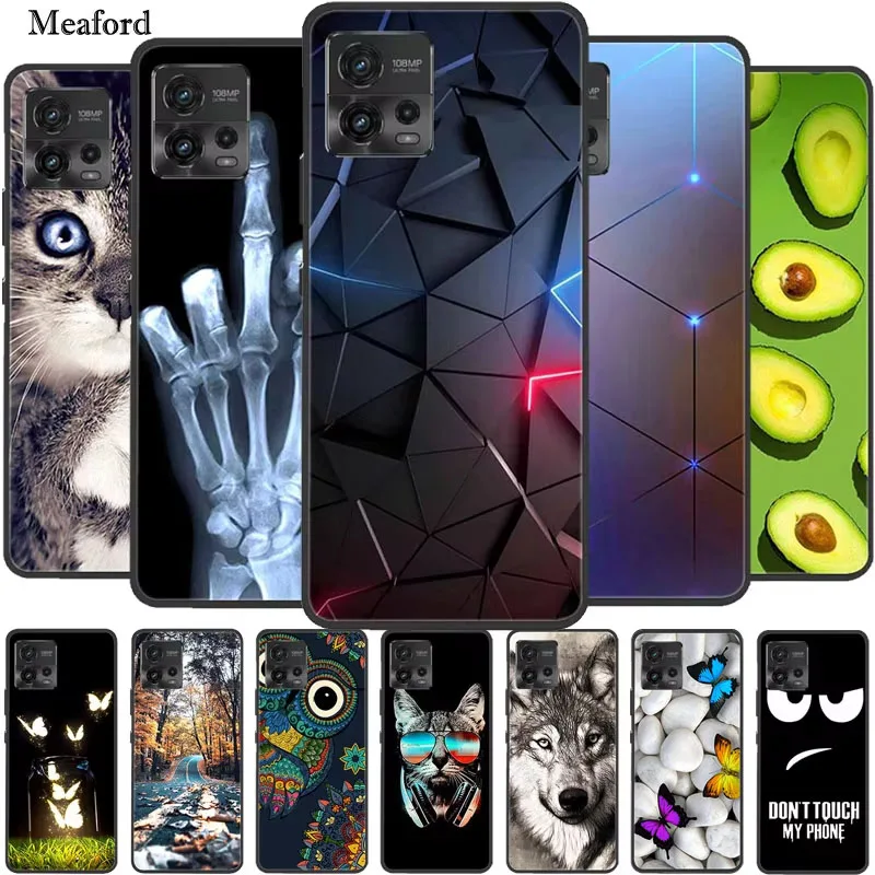 Чехол для телефона Moto G72 Animals мягкая силиконовая задняя крышка из ТПУ Motorola G 72 2022