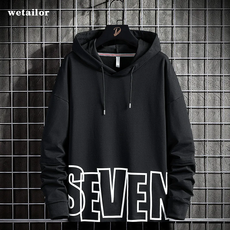 

Latest Classic 2023 Black Hooded Hoodies Women Men Loose Harajuku Letter Print Streetwear Sweatshirt Tops