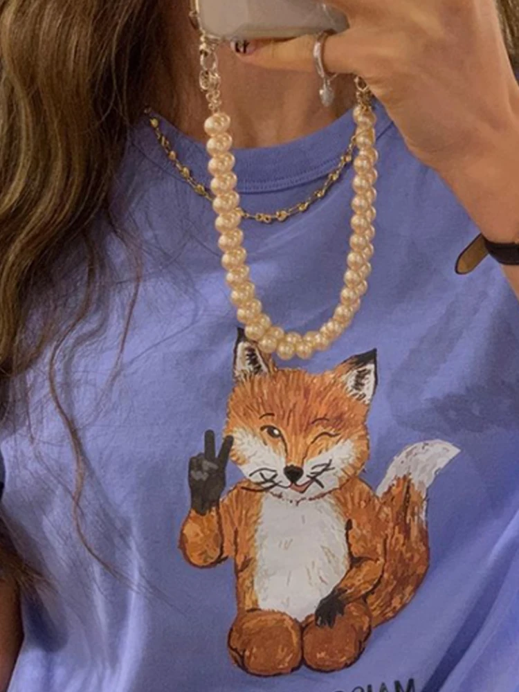 

Женская футболка с вышивкой, круглым вырезом и коротким рукавом, из 100% хлопка