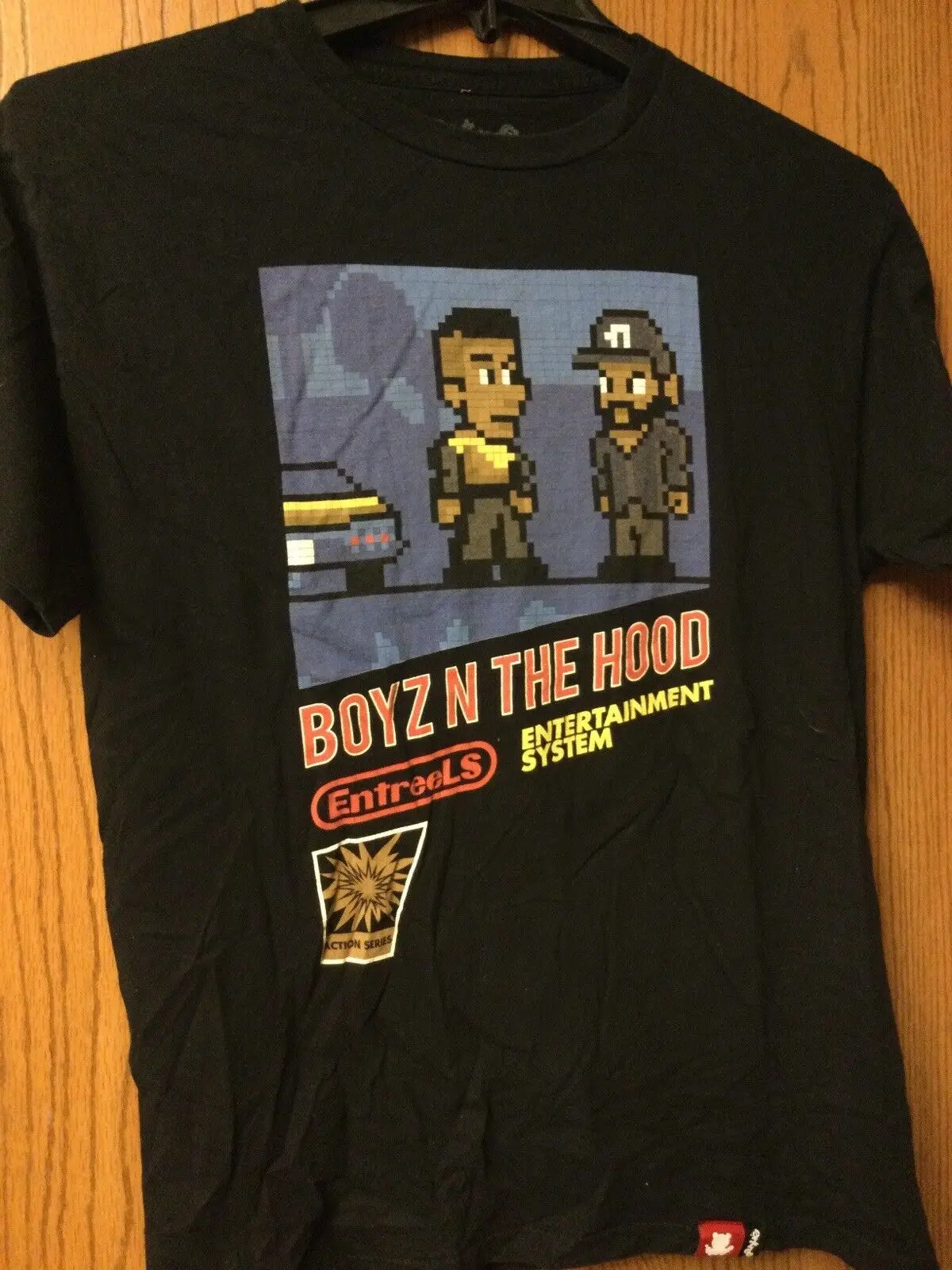 Бойз в капюшоне-попробуйте… развлекательная система-черная рубашка-М.