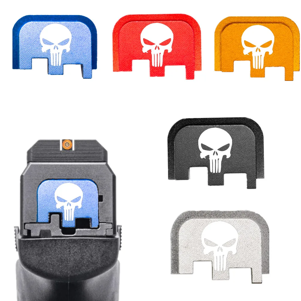 

Aluminum Metal Rear Slide Cover Back Plate for CZ P10c P10 S C P10S 9mm Magwell Skull Punisher Magazine Accessories
