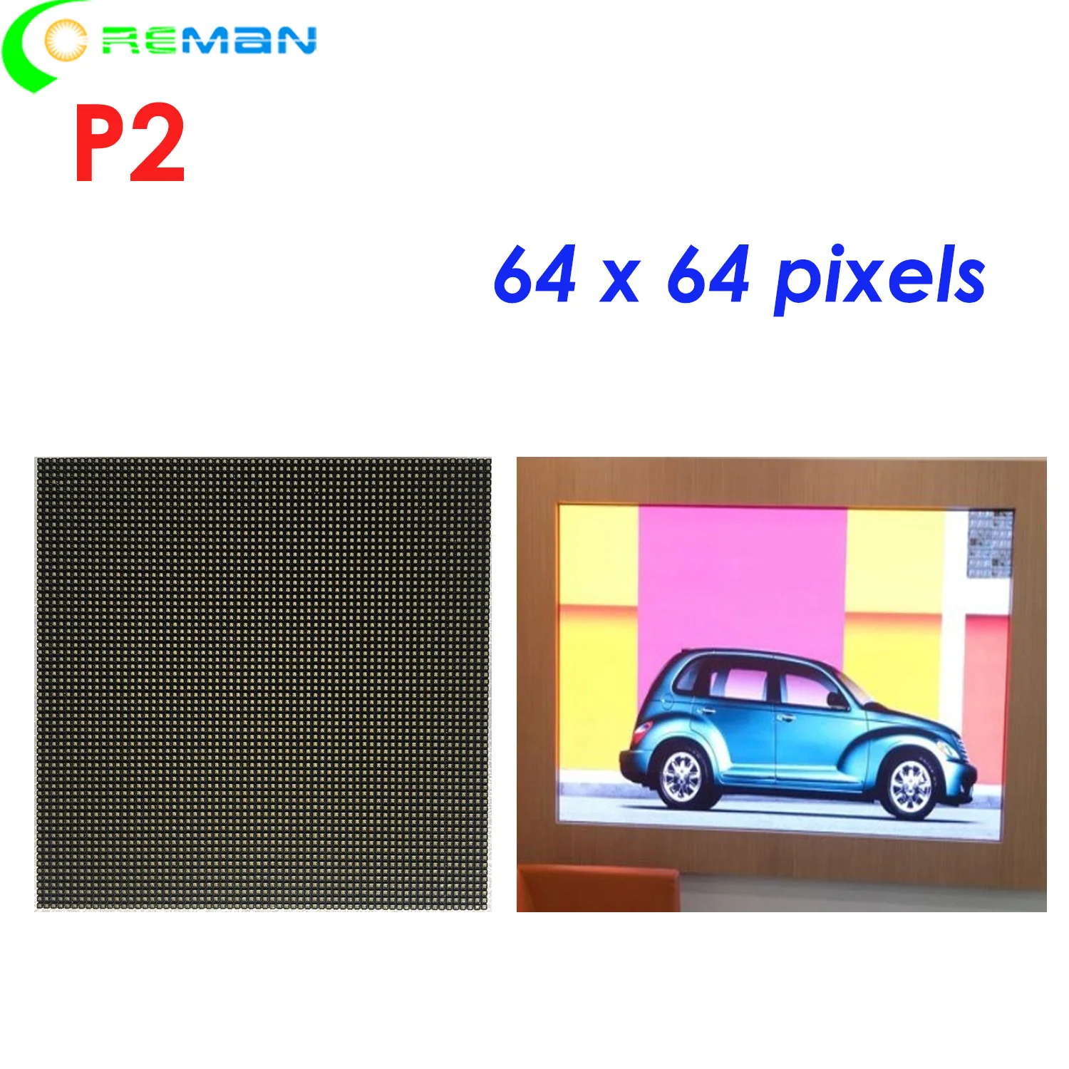 Фото Оптовая цена P2 внутренняя 64x64 RGB светодиодная матрица Hub75E 128x128 мм RGB Светодиодная панель №1