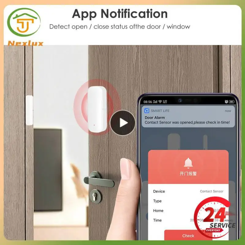 

Window Sensor App Control Smart Life App Smart Door Sensor Wifi Independent Magnetic Open/closed Detectors Tuya Wifi Tuya Aubess