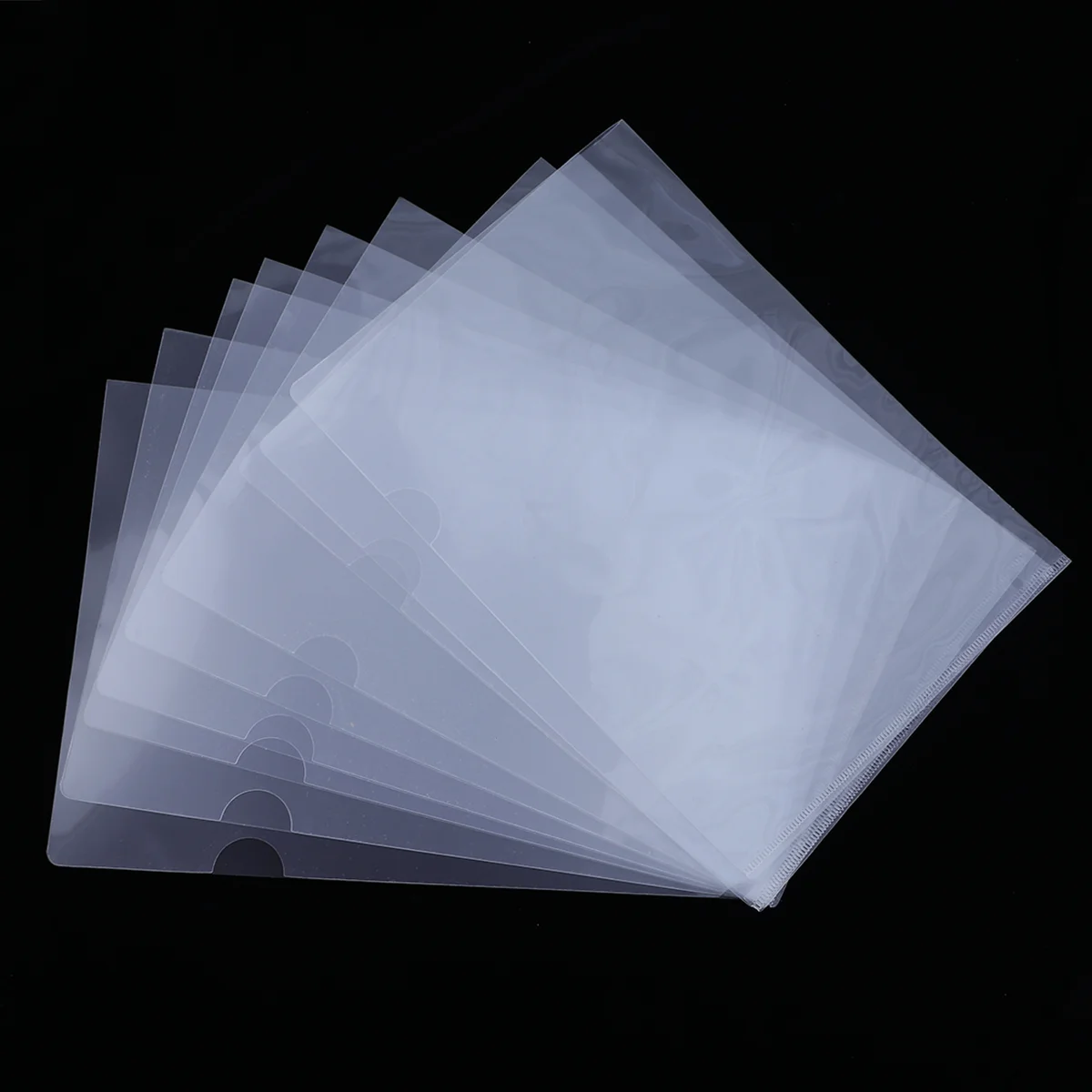 

20pcs Clear Document Folder L-Size Plastic Folder Copy Safe Project Pocket Letter A4 Size Transparent White Color