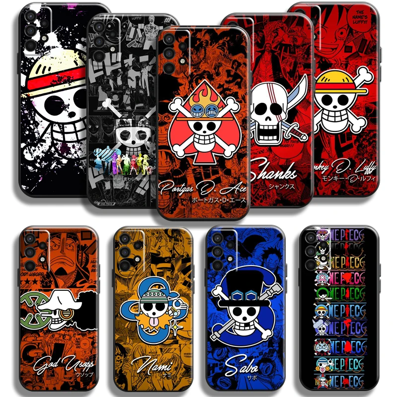 

Anime One Piece Skull Logo Phone Case For Samsung Galaxy A11 A12 A21 A21S A22 A30 A31 A32 A50 A51 A52 A70 A71 A72 5G
