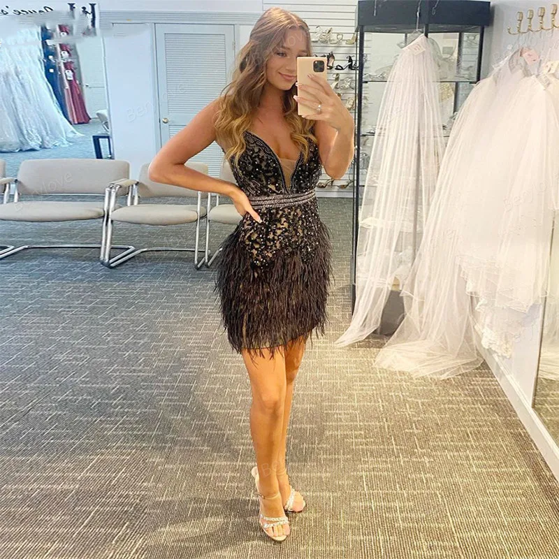 Платье-русалка без рукавов с блестками и бисером |