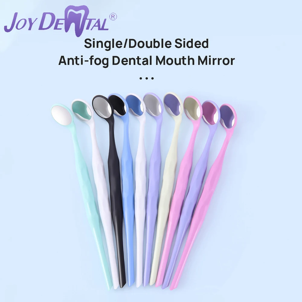 

JOY DENTAL Anti-fog Mouth Mirror Single/ Double Sided Surface Exam Mirrors Reflectors Random Shipping Color 10 Pcs/Pack