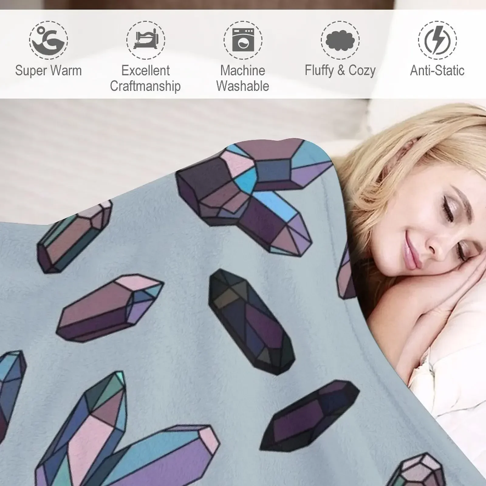 Одеяло Soul Gem Medley мягкое большое односпальное одеяло для дивана-кровати