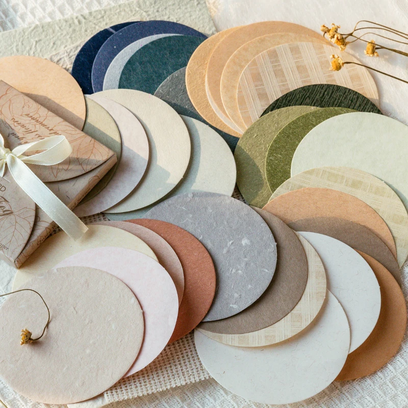 

30Pcs/Set Circular Design Paper Decor Sketchbook Agenda Aesthetic Junk Journal Scrapbooking Notebooks Office Supplies Pay Note