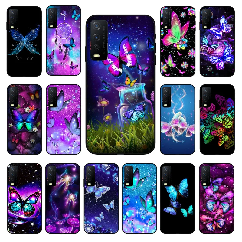 

Butterfly Phone Case for VIVO Y31 Y21S Y21 Y15S Y53S Y11S Y12 V21 V21E Y20 Y70 1907 V17Neo Y21S Y33S Y72