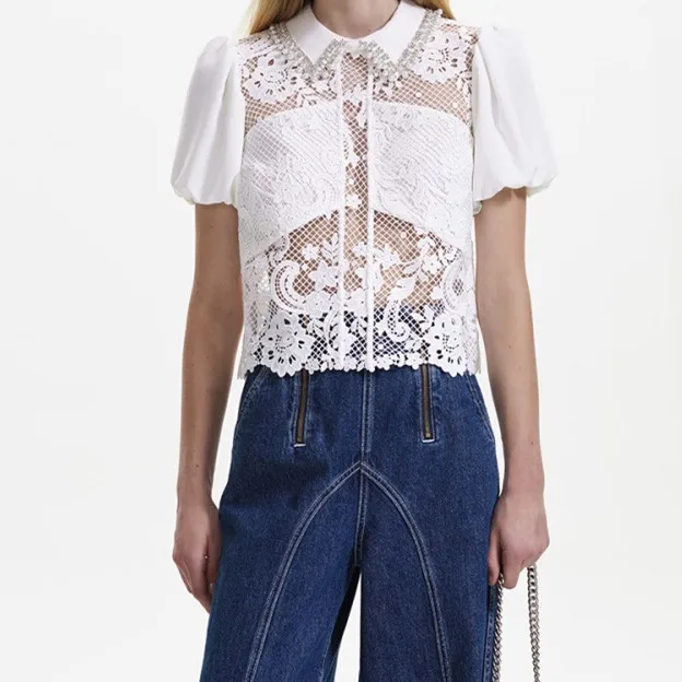 

Женский кружевной вышитый воротник в стиле Питер Пэн