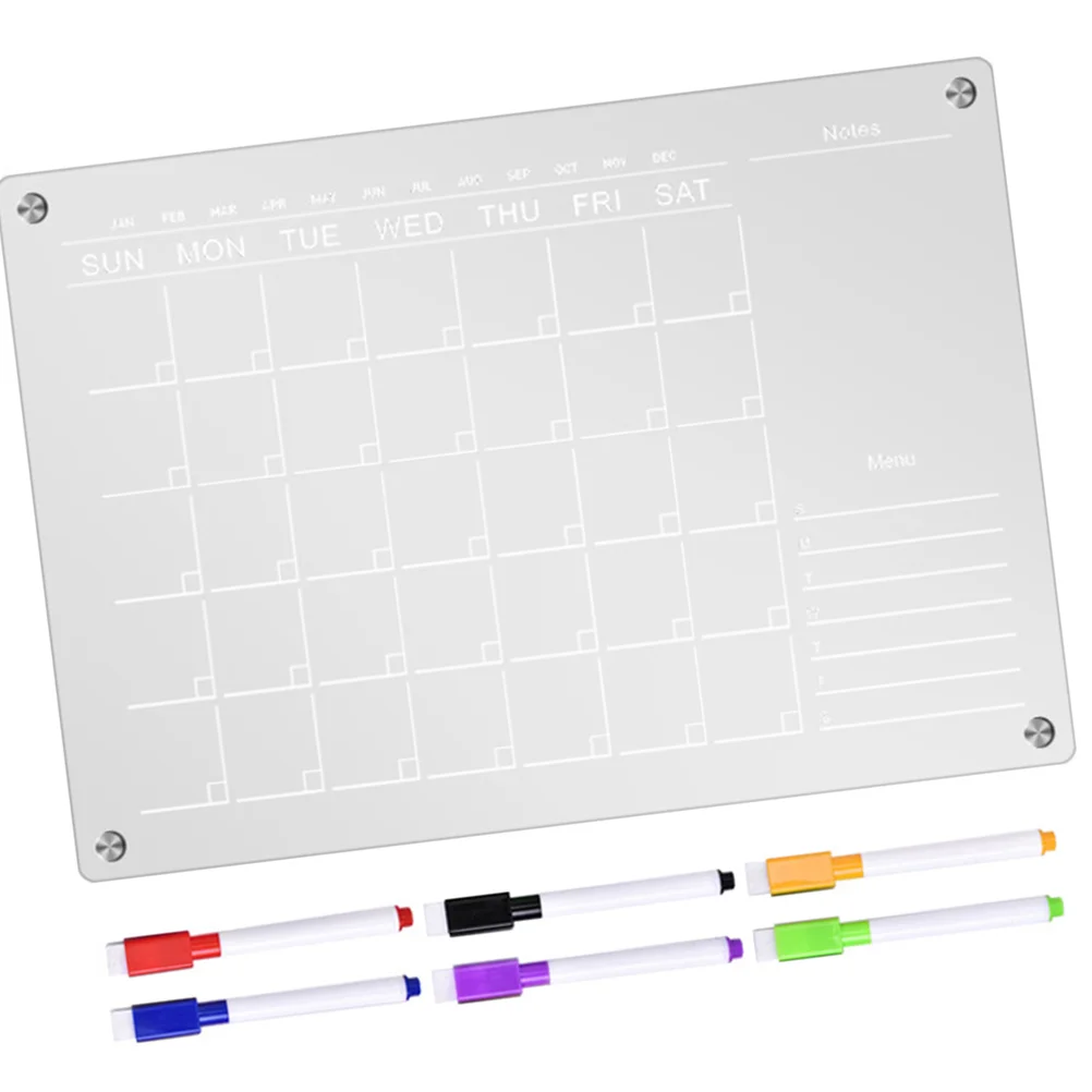 

Rewritable Message Board Refrigerator Blank Magnetic Schedule Planning Whiteboard Clear Memo Dry Erase Acrylic Fridge